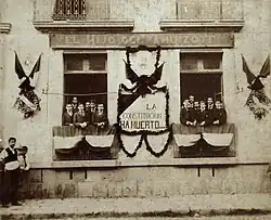 Protestation dans les locaux d'El hijo de El Ahuizote en 1903.
