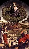 Panneau central du triptyque Le Buisson ardent