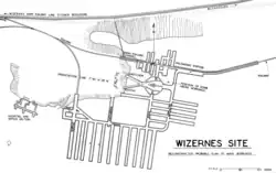 Plan du complexe de Wizernes en septembre 1944[11].