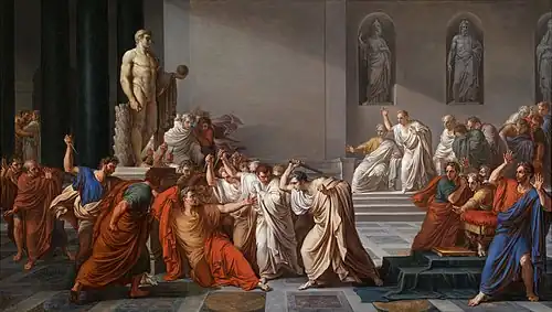 Camuccini, La Mort de César, 1793-1798, Galerie nationale d'art moderne et contemporain, Rome