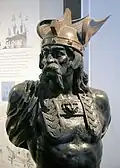 Figure de proue du cuirassé Brennus, réalisé à la fin du XIXe&nbsp;siècle, époque du renouveau gaulois en France, musée national de la Marine.