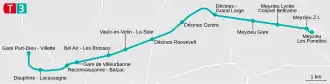 Voir la carte de la ligne.