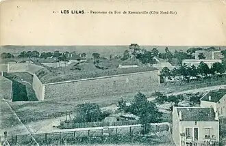 Le fort de Romainville (côté nord-est).