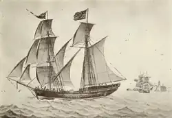 Le Brigantin Experiment of Newburyport, construit à Amesbury en 1803.