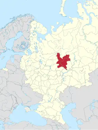 Voir la localisation en Russie européenne