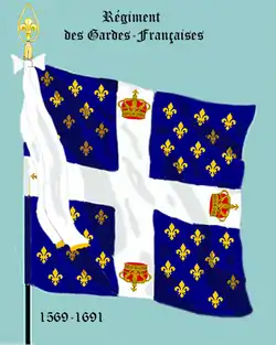 Drapeau d'ordonnance de 1569 à 1691.
