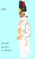 Grenadier du 35e régiment d’infanterie de ligne de 1791 à 1795