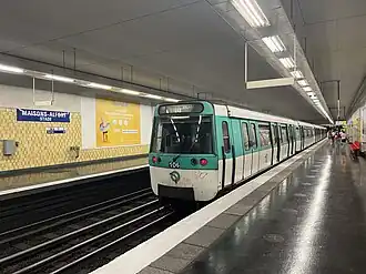 Rame arrivant à la station.
