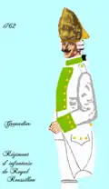 Grenadier du régiment Royal-Roussillon de 1762 à 1776.