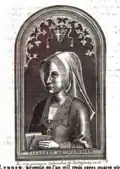 Représentation d'Elisabeth d'Hemmen épouse de Steven van Lynden.