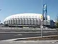 Le stade vu de profil