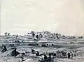 La colline du Zilant, gravure de Turnerelli (milieu du XIXe siècle).