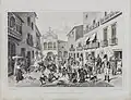 Marché aux esclaves à Recife au Brésil, 1824. L'esclavage n'y sera aboli qu'en 1885.
