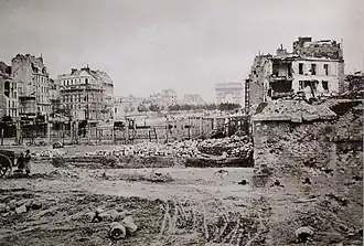 Porte Maillot, vers l'avenue de la Grande-Armée en 1871