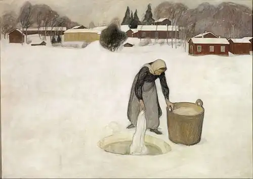 La Lessive sur la glace, 1900 – Musée d'Art Ateneum, Helsinki.