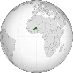 Description de l'image Burkina Faso (orthographic projection).svg.