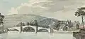 Le pont de Llanrwst sur une aquarelle du XVIIIe&nbsp;siècle.