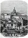 Vue de la Vierge colossale et d'une partie de la ville du Puy, William Henry Freeman.