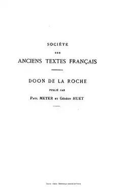 Image illustrative de l’article Doon de la Roche