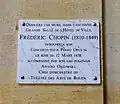 Plaque commémorative en marbre en hommage au concert de Frédéric Chopin à Rouen en 1838, inaugurée le 20 septembre 2024.