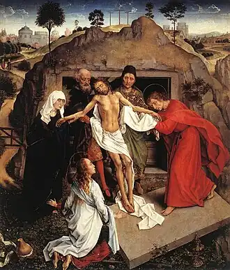 Rogier van der Weyden, Lamentation du Christ, 1450, Galerie des Offices.