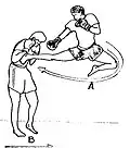 Jumping side-kick.