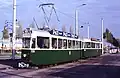 Motrice Be 4/4 no&nbsp;729 et remorque B no&nbsp;308 en livrée verte remplacée en 1959