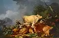 Paysage avec animaux, par Philippe-Jacques de Loutherbourg en 1767.
