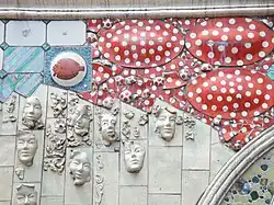 Détail de la façade.