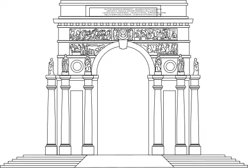 Diagramme frontal de l'arc (Côté Nord)
