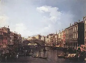 Le Pont du Rialto depuis le sud, vers 1735 Rome, Galleria Corsini&nbsp;(it)