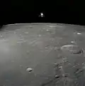 Le module lunaire Intrepid préparant sa descente vers la Lune le 19 novembre 1969.