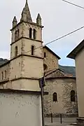 Le clocher depuis l'avenue de Rivalta.