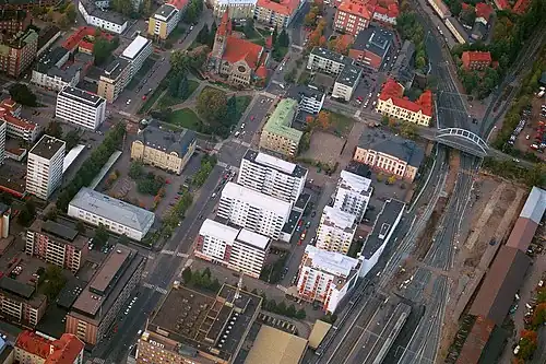 Vue aérienne.