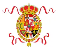 Pavillon naval de l'Espagne de 1760 à 1785.