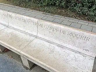 Inauguration de la Fontaine du Poète, 1949. Charles Bernard et Maurice Houyoux.