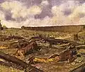 Le siège de Fort Détroit en 1763 illustré par Frederic Remington.