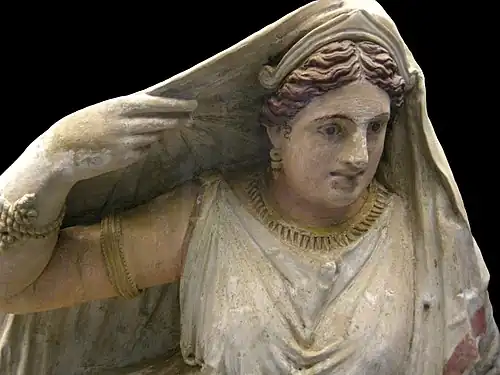 Détail de la figure de Seianti Hanunia Tlesnasa.