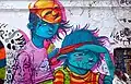Fresque dans le quartier de Mitte à Berlin (2025).