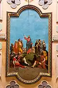 Le sermon sur la montagne au plafond de la nef.