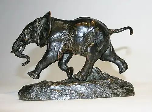 Antoine-Louis Barye, Élephant du Sénégal courant.