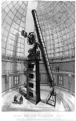 Télescope Crossley, 36 pouces (910 mm) situé à l'Observatoire Lick