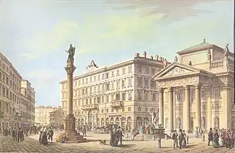 Dessin de Marco Moro de 1854.