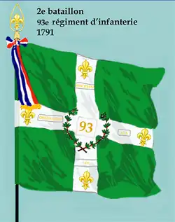 2e bataillon du 93e régiment d'infanterie de ligne ci-devant Enghien de 1791 à 1793