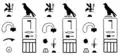 Dessin d'une empreinte de sceau de Djéser trouvée dans les galeries sous la pyramide et portant les titres d'Imhotep, bien que le nom de ce dernier ne soit pas écrit[23].
