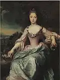 Portrait de Marie-Anne de Bourbon-Condé, copie, huile sur toile d’après Jean-Baptiste Santerre, 1720.