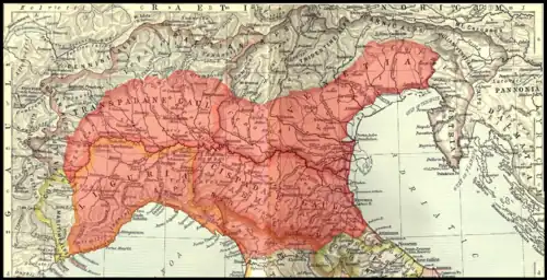 Carte historique de la Gallia Cisalpina[N 64].