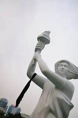 Première Déesse de la Démocratie de Hong Kong en 2010.
