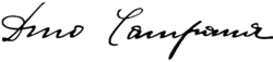 signature de Dino Campana