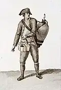 'Porteur d'eau de Madrid', dans Trajes de España, dessin de Rodríguez (gravure vers 1802).
